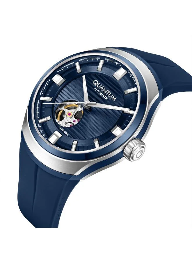 كوانتوم Men's Silicone Analog Watch QMG1203.999 - 43 mm